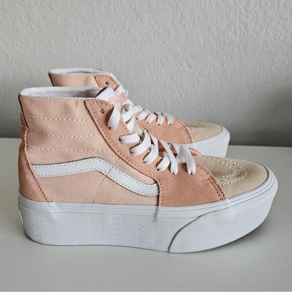 Vans | Sk8-Hi Tapered Stackform Peach White High Top Sneakers, Womens 6.5 - Picture 3 of 9